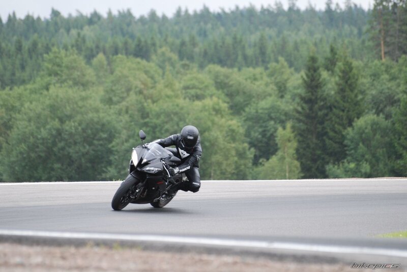 Motorcyclist on Track — Black