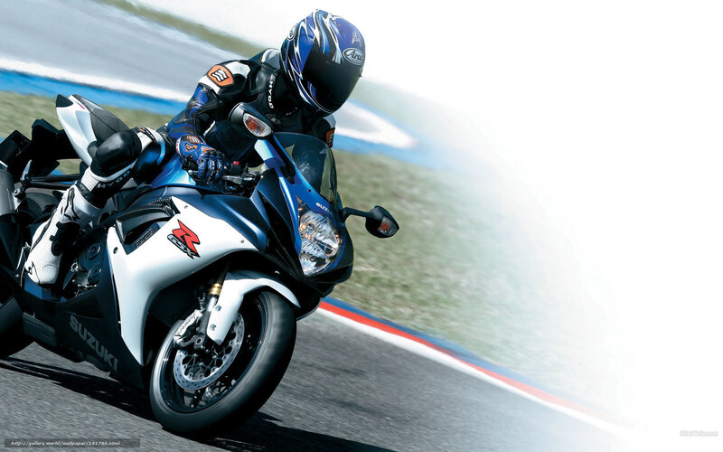 Motorcyclist on Track — Blue, Dynamic, Afternoon, Photograph, Racing Suit