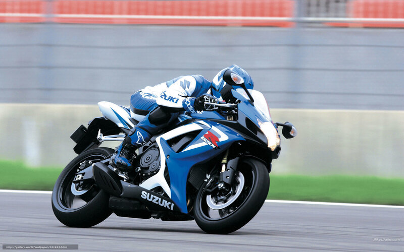 Motorcyclist on Track — Blue, Dynamic, Photograph, Racing Suit