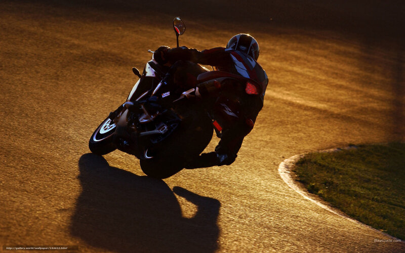 Motorcyclist on Track — Brown