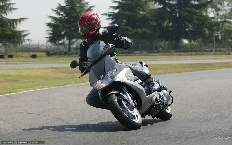 Motorcyclist on Track — Gray