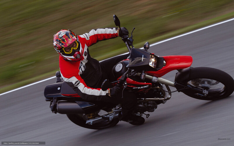 Motorcyclist on Track — Red, Dynamic, Afternoon, Photograph, Helmet, Racing Suit