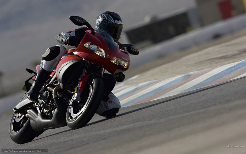 Motorcyclist on Track — Red, Dynamic, Afternoon, Photograph, Motorcycle, Racing Suit