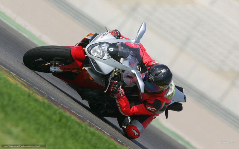 Motorcyclist on Track — Red, Dynamic, Afternoon, Photograph