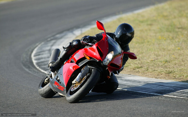 Motorcyclist on Track — Red, Dynamic