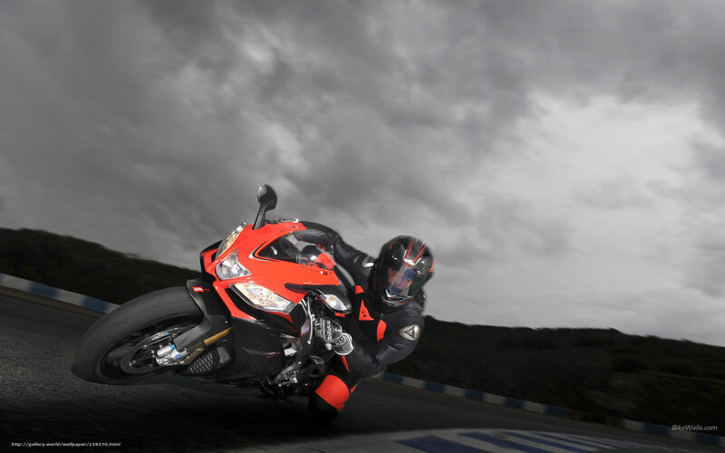 Motorcyclist on Track — Red