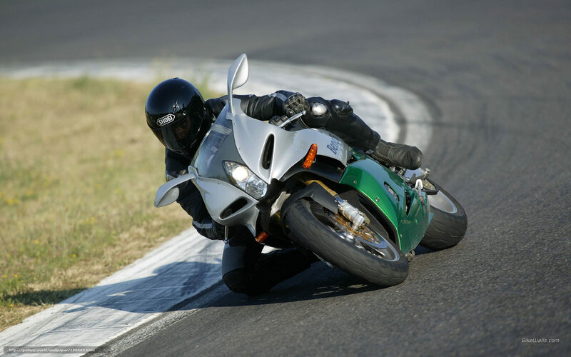 Motorcyclist on Track — Silver