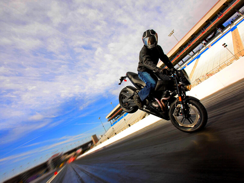 Motorcyclist on Track