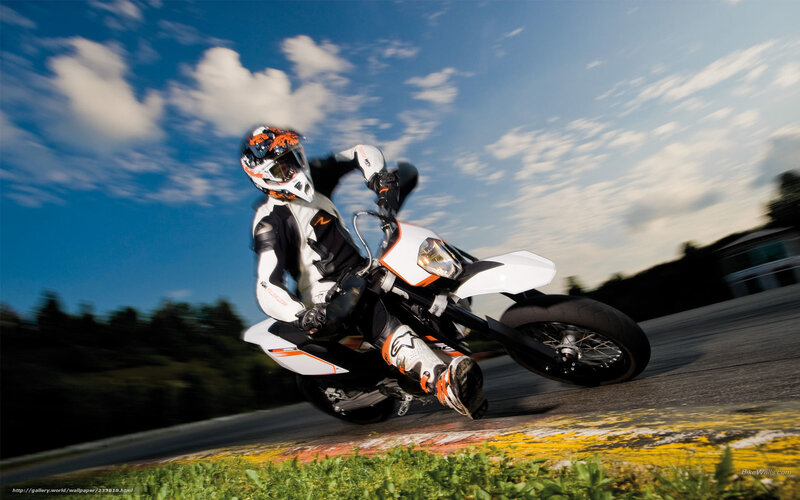 Motorcyclist on Track — White, Dynamic, Afternoon, Photograph, Helmet, Road, Sky