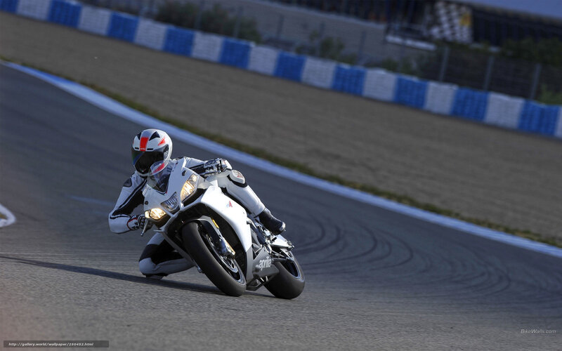 Motorcyclist on Track — White, Dynamic, Afternoon, Photograph, Race Track