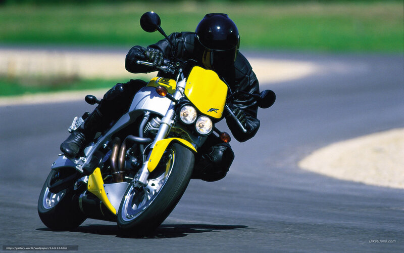 Motorcyclist on Track — Yellow, Dynamic, Afternoon, Photograph