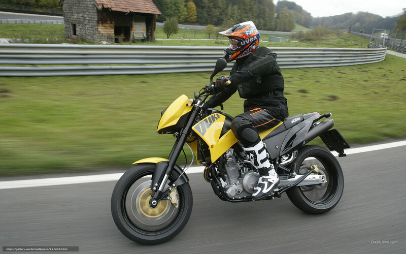 Motorcyclist on Track — Yellow, Dynamic, Afternoon