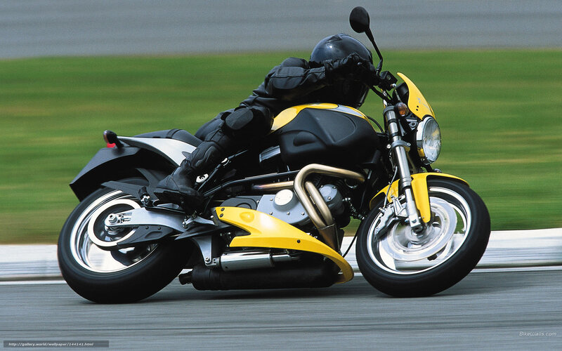 Motorcyclist on Track — Yellow, Dynamic, Photograph, Motorcycle