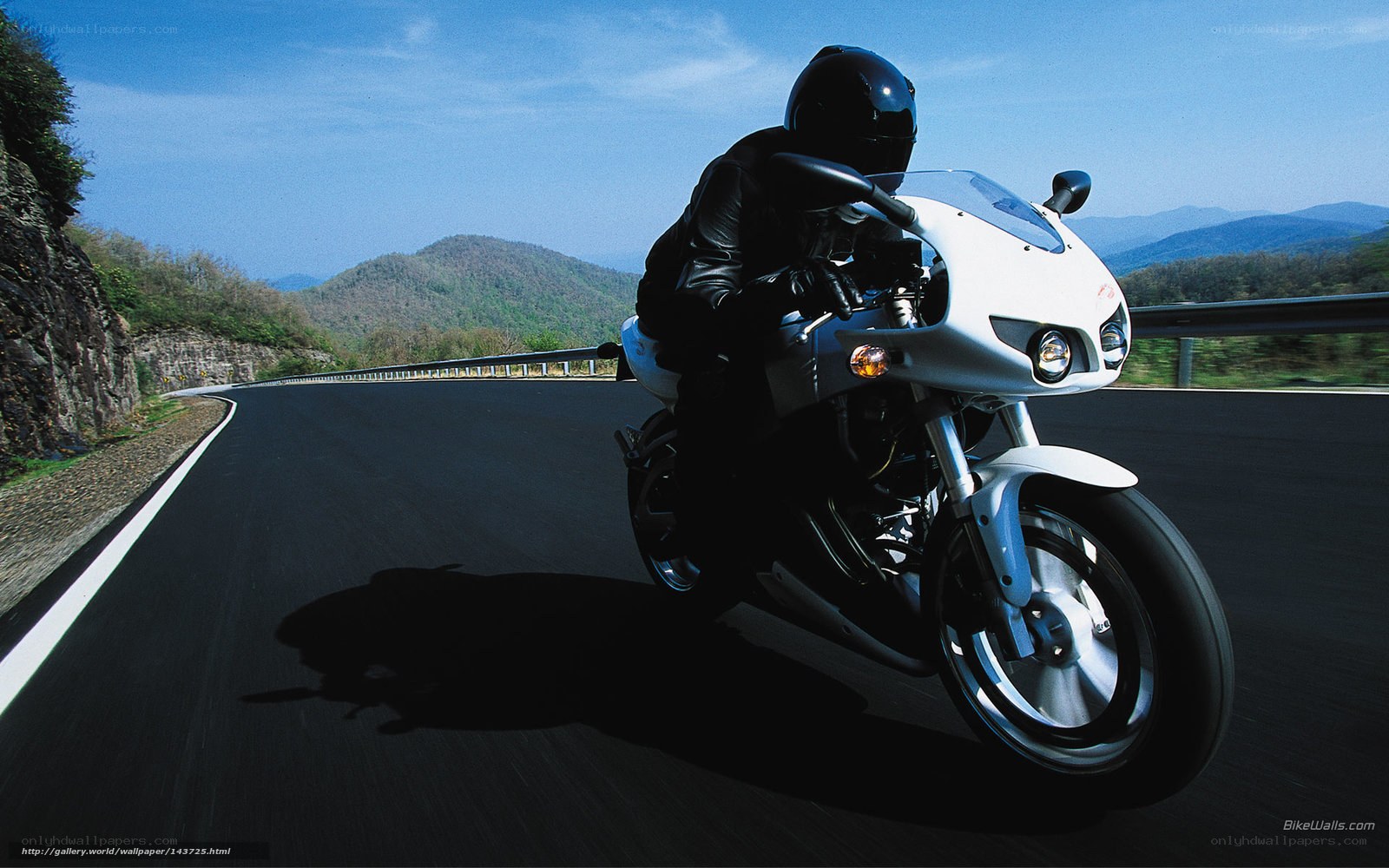 motorcyclist on winding road