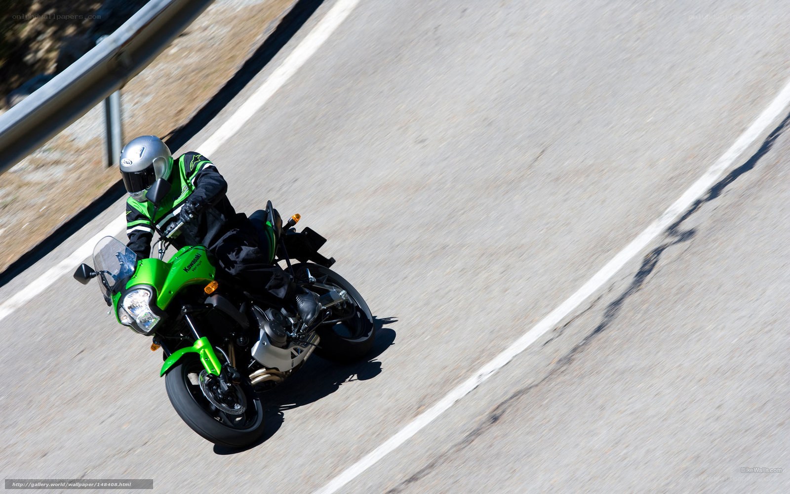 motorcyclist on winding road