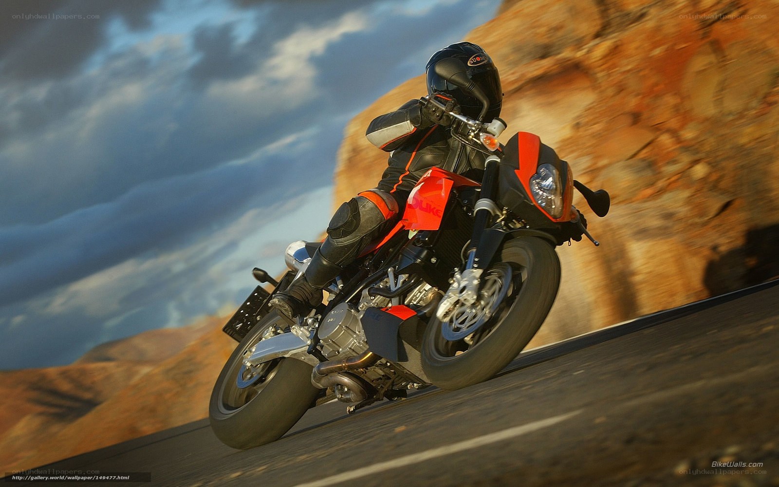 motorcyclist on winding road