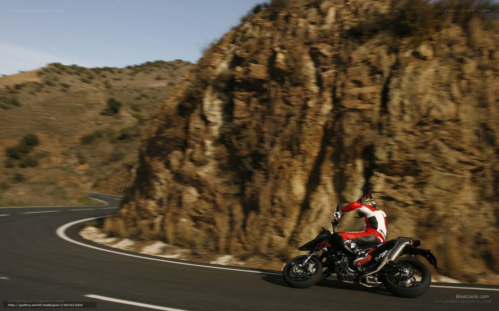motorcyclist on winding road