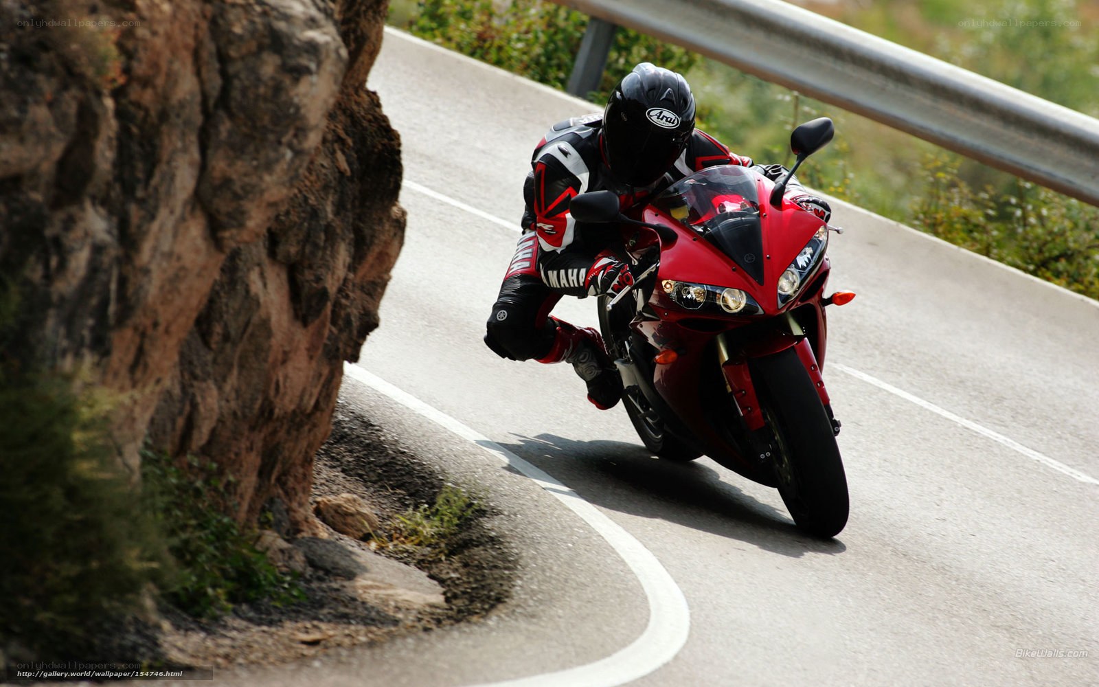 motorcyclist on winding road