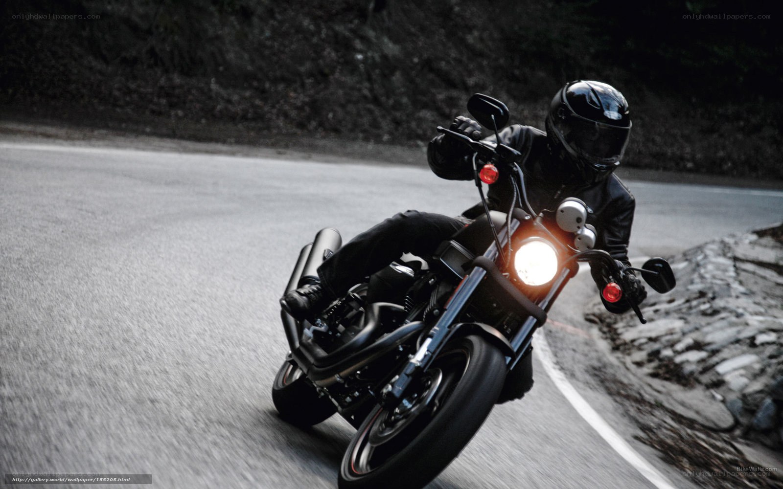 motorcyclist on winding road