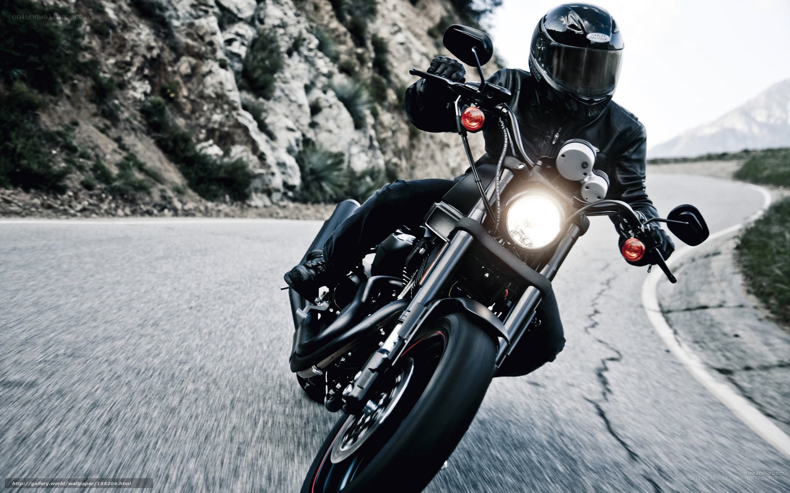 motorcyclist on winding road
