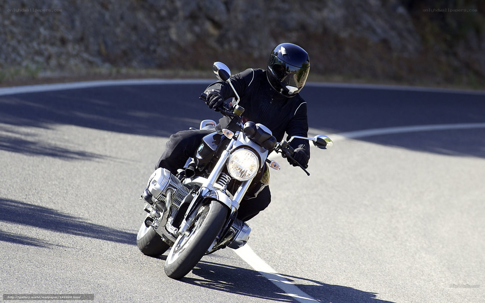 motorcyclist on winding road