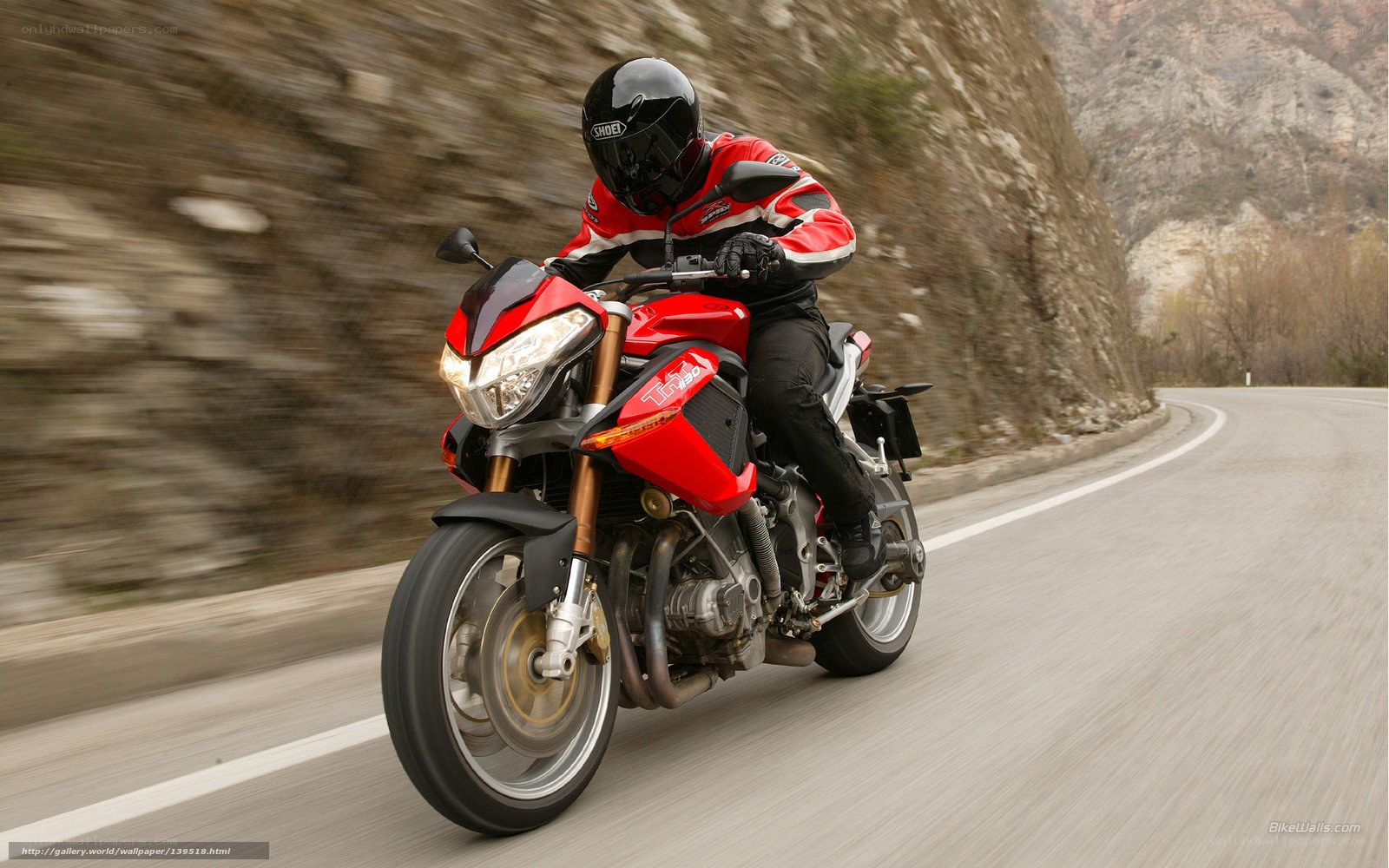 motorcyclist on winding road