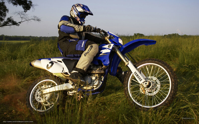 Motorcyclist on Yamaha dirt bike