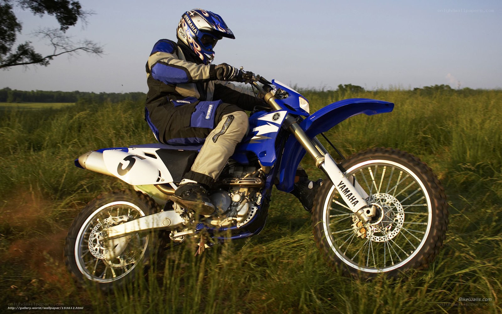 Motorcyclist on Yamaha dirt bike