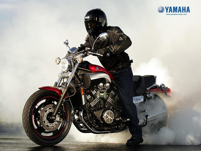 Motorcyclist on Yamaha V-Max