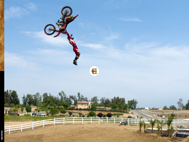 Motorcyclist Performing Stunt
