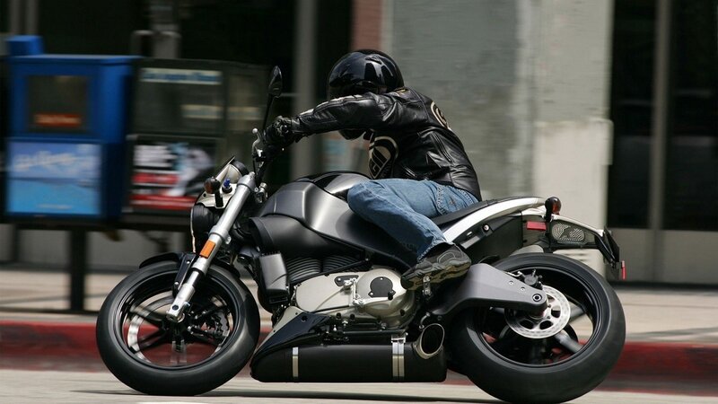 motorcyclist riding on city street