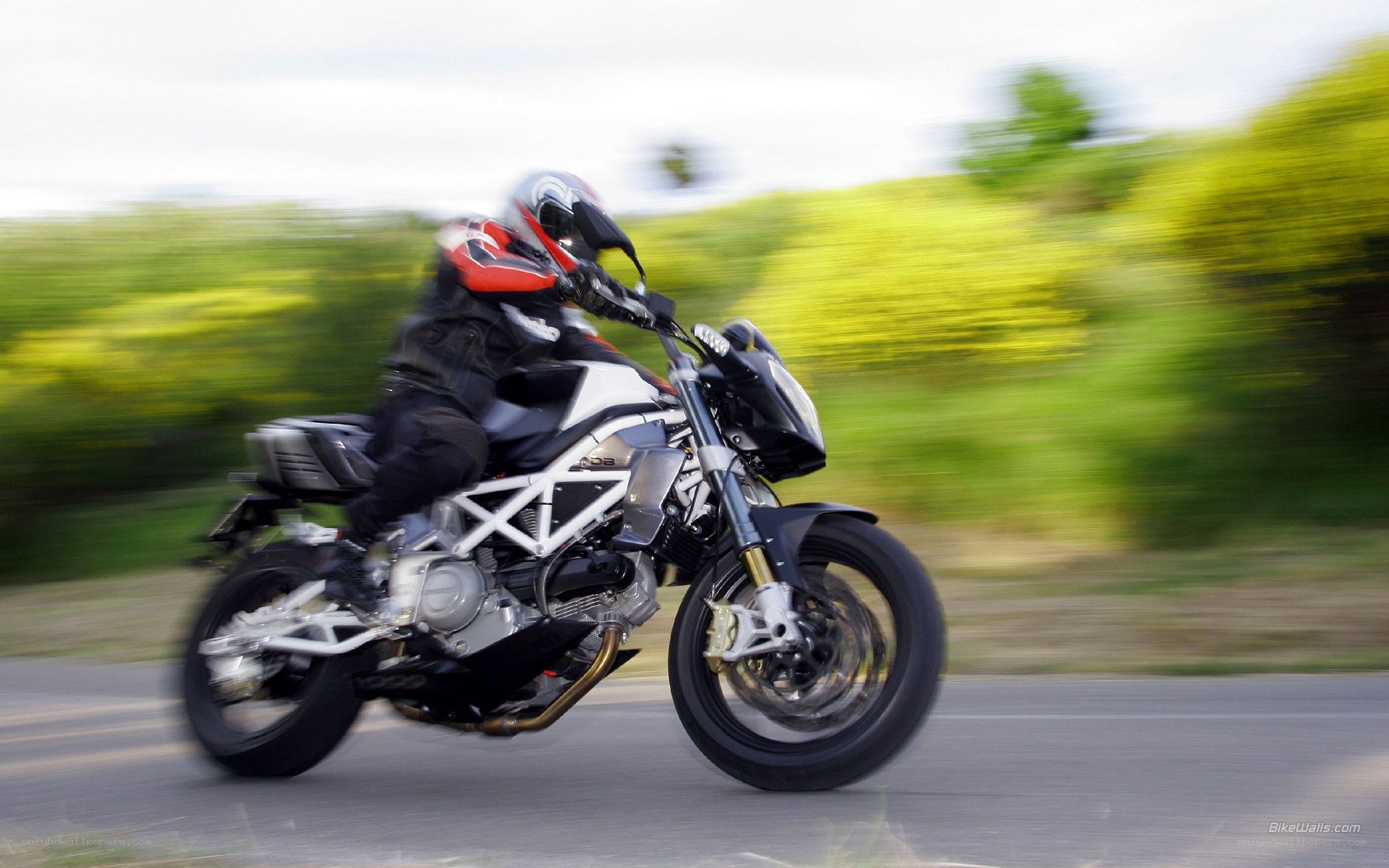 motorcyclist riding on road