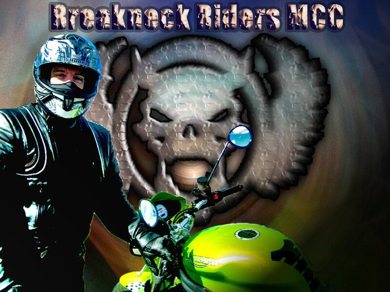 Motorcyclist with Green Bike