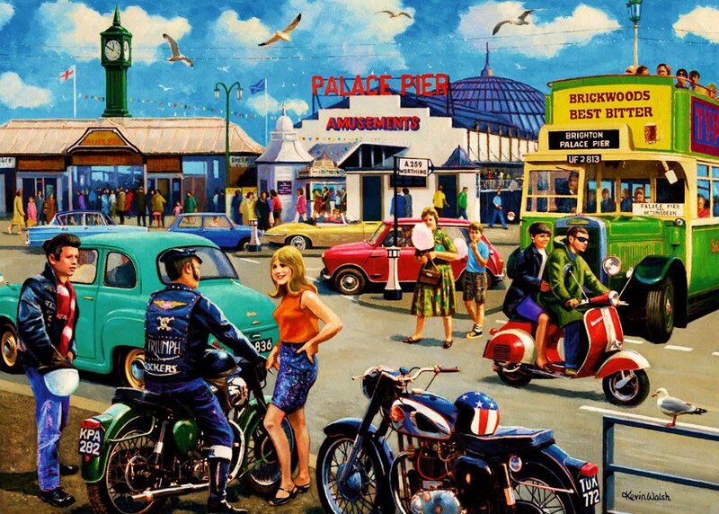 Motorcyclists at Pier