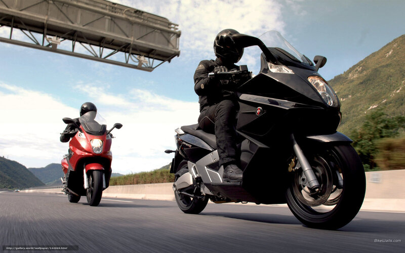 Motorcyclists on a highway