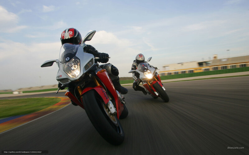 Motorcyclists on Racetrack