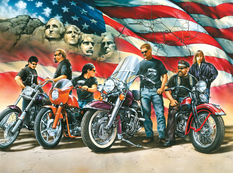 Motorcyclists with Motorcycles