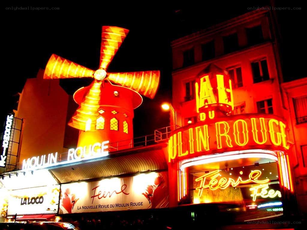 Moulin Rouge at night