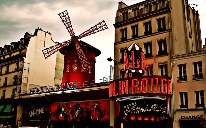 Moulin Rouge Building — Red, Dramatic