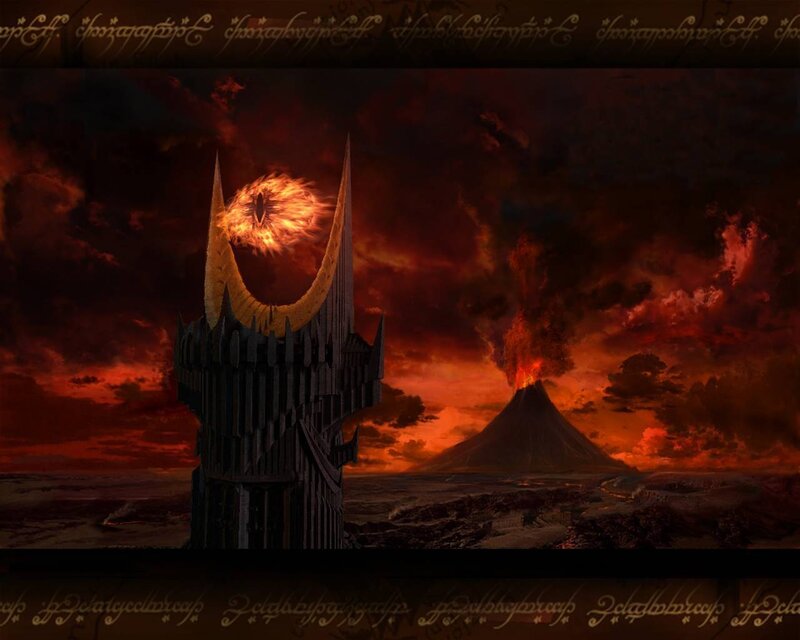 Mount Doom with Eye of Sauron
