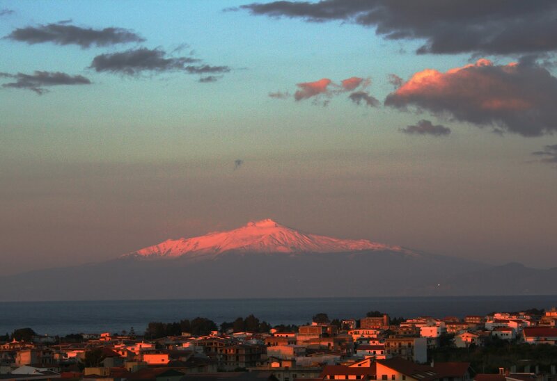 Mount Etna at Sunset
