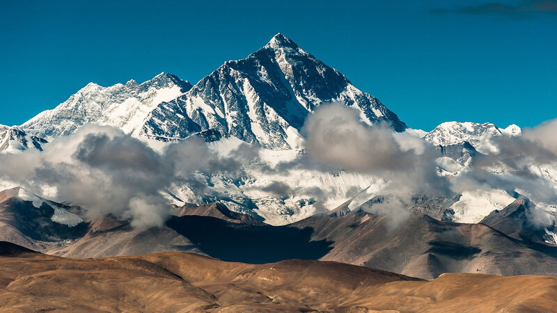 Mount Everest Peak — Blue, Dramatic, Afternoon