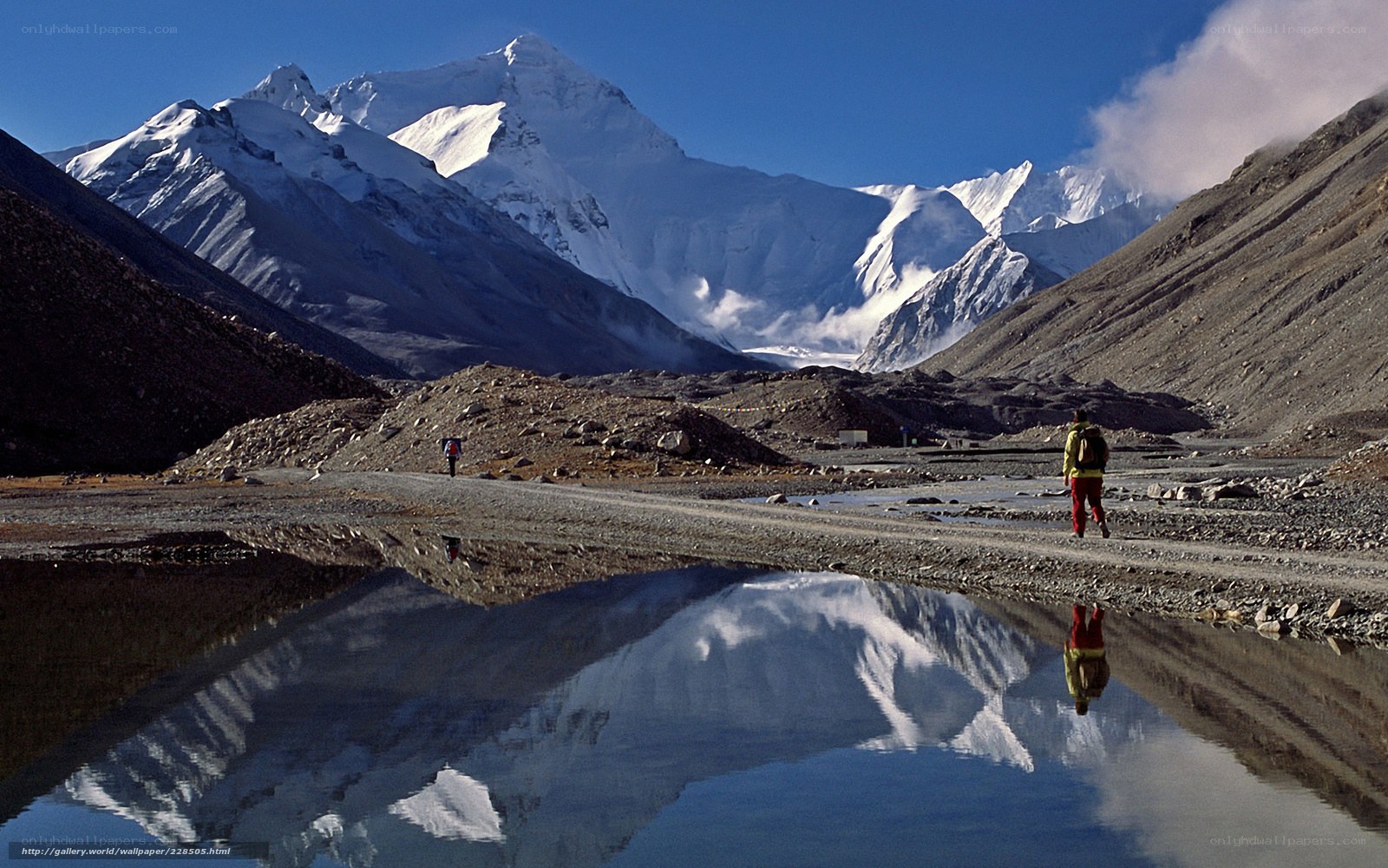 Mount Everest reflection in a pond