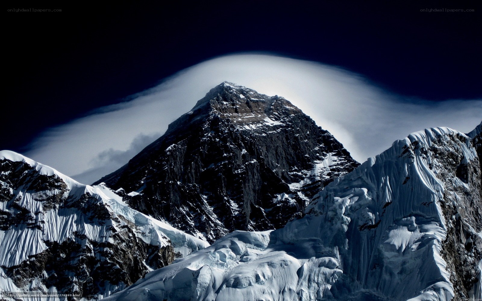 Mount Everest with lenticular cloud