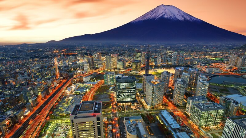 Mount Fuji and Cityscape