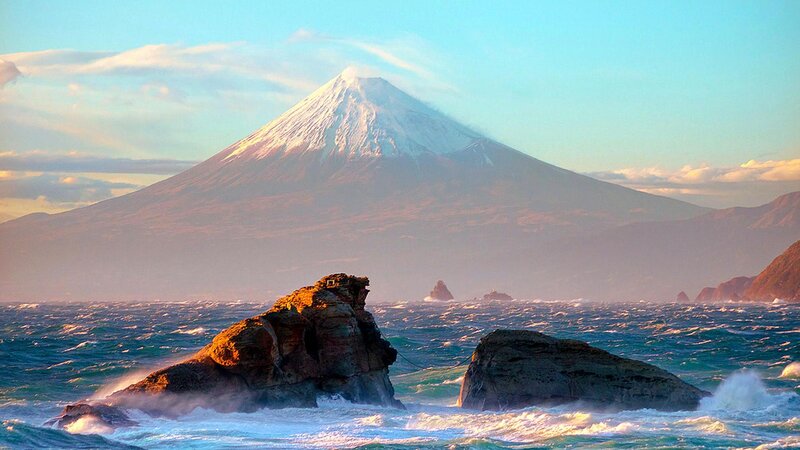 Mount Fuji and Ocean