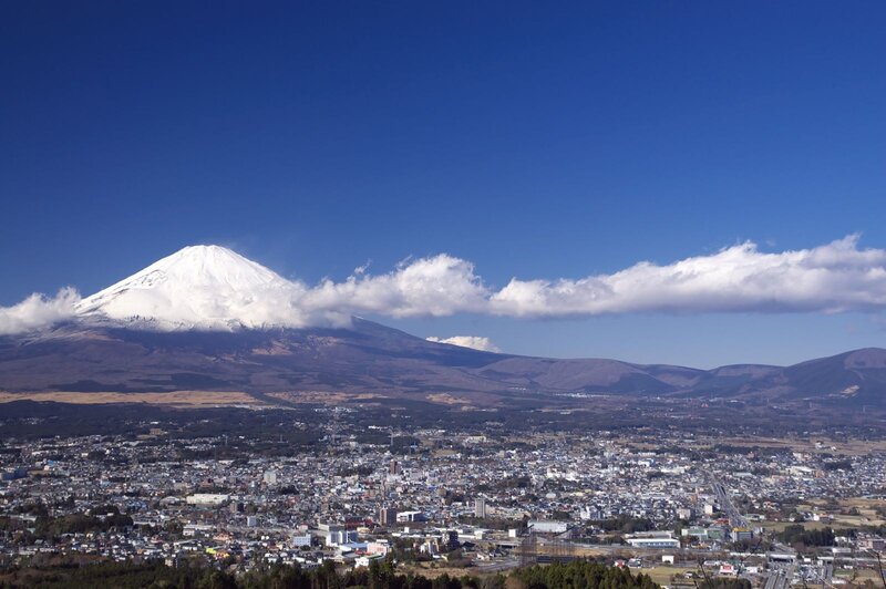 Mount Fuji and town view