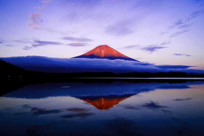 Mount Fuji at Dawn — Blue
