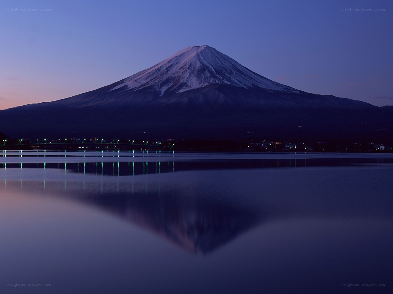 Mount Fuji at dusk