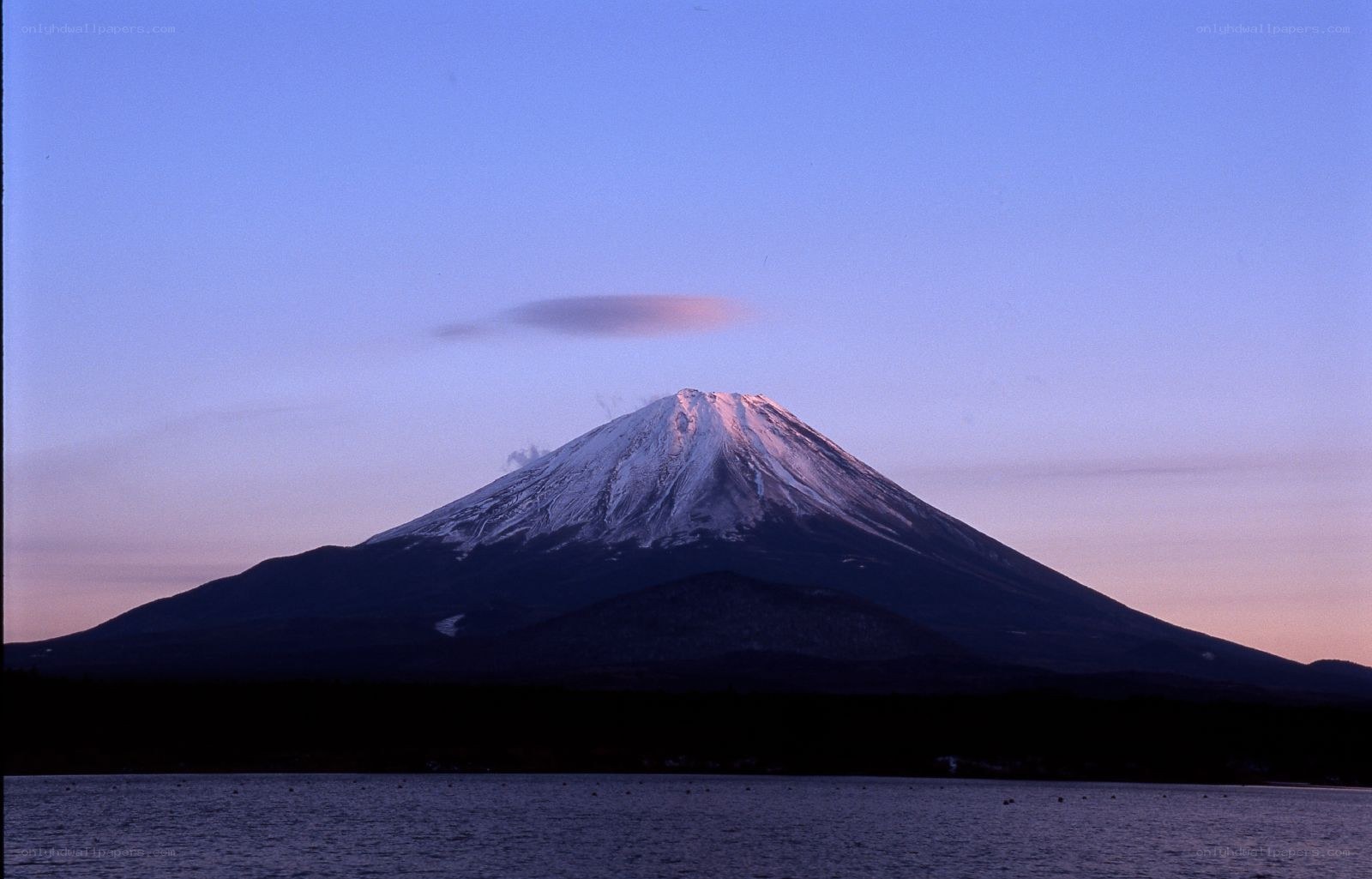 Mount Fuji at dusk
